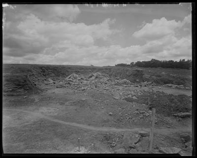 Excavation (for a landfill?)
