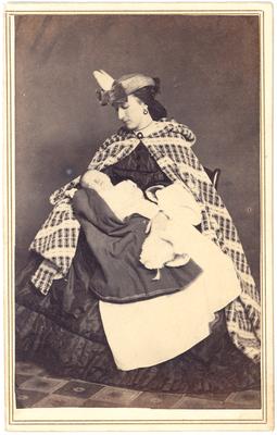 Julia Jeffrey Porter (1839-?) with unidentified infant; same as #20