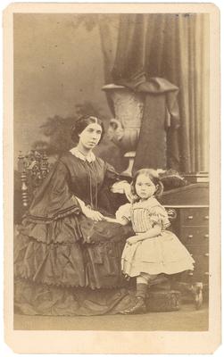 Unidentified woman and female child