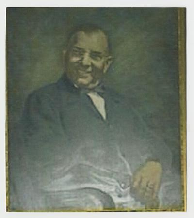 Mark Knox Marlowe portrait in Bank of Whitesburg, Kentucky