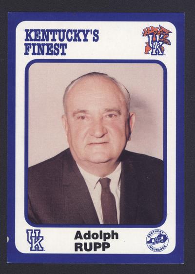Kentucky's Finest #1: Adolph Rupp (1930-1972), front
