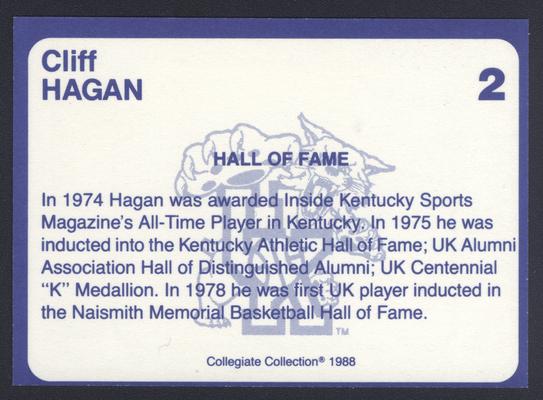 Kentucky's Finest #2: Cliff Hagan (1950-54),  back