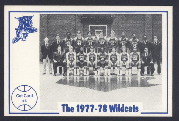 Cat Card #4: 1977-78 Wildcats, front