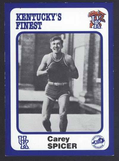 Kentucky's Finest #54: Carey Spicer (1928-31), front