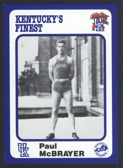 Kentucky's Finest #55: Paul McBrayer (1927-30), front