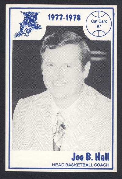 Cat Card #7: Joe B. Hall, Head basketball coach, front