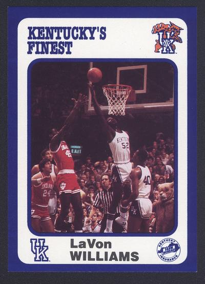 Kentucky's Finest #112: LaVon Williams (1976-1980), front