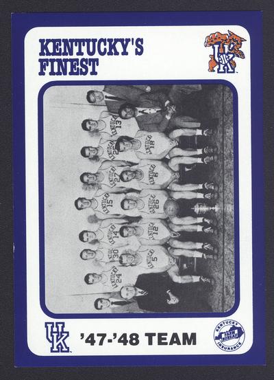 Kentucky's Finest #133: '47-'48 team, front