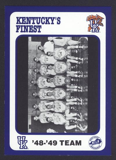 Kentucky's Finest #134: '48-'49 team, front