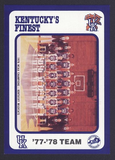 Kentucky's Finest #137: '77-'78 team, front