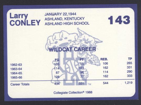 Kentucky's Finest #143: Larry Conley (1962-1966), back