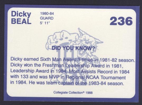 Kentucky's Finest #237: Larry Johnson (1973-1977), back'