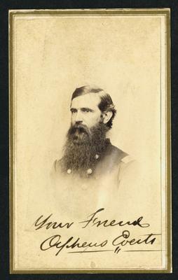 Unidentified U.S. soldier.                              Your Friend, Orpheus [illegible] noted on front print