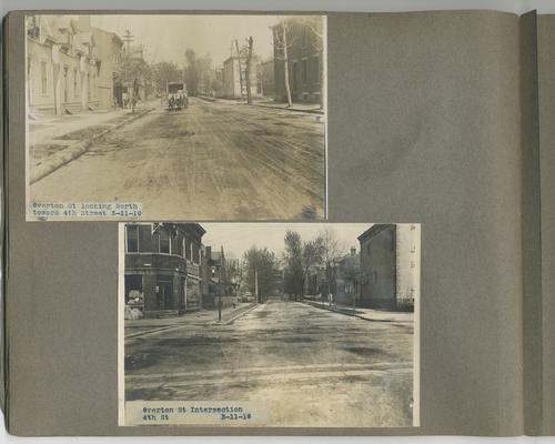 First image: Overton St looking North toward 4th Street // Second image: Overton St Intersection 4th St Newport, Kentucky