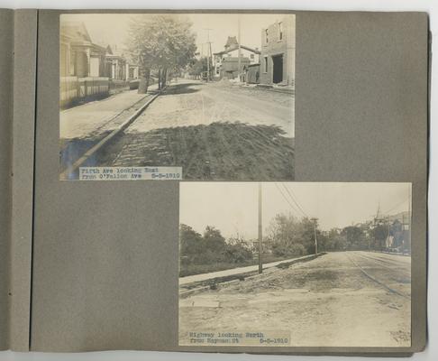 First image: Fifth Ave looking East from O'Fallon Ave // Second image: Highway looking North from Hayman St Newport, Kentucky