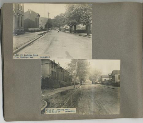 First image: 16th St looking East from Eastern Ave // Second image: 16th St Looking East from Ella St Newport, Kentucky
