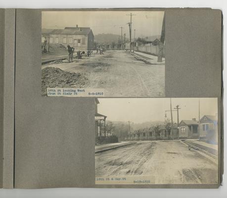 First image: 16th St looking West from St Clair St // Second image: 16th St & May St Newport, Kentucky