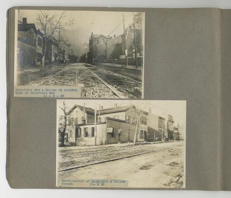 First image: Fairfield Ave & Hallam St looking east on Fairfield Ave // Second image: Intersection of Fairfield & Hallam Street Newport, Kentucky