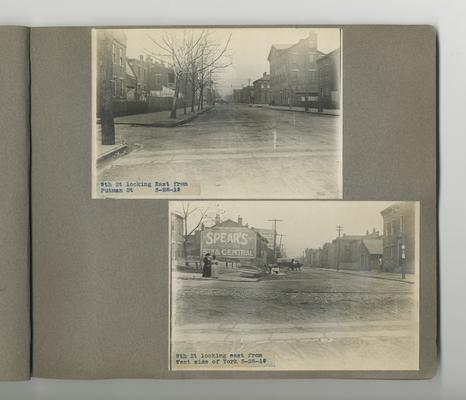 First image: 9th St looking East from Putman St // Second image: 9th St looking east from West side of York Newport, Kentucky