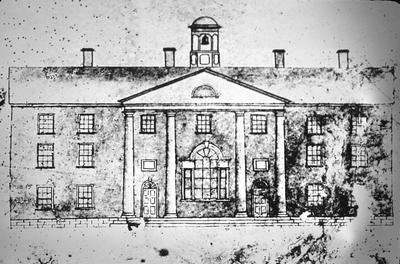 Design for Main Building, Transylvania University - Drawing may have been done by Henry Latrobe