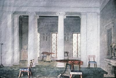 Greek Revival Interior - Note on slide: New York Historical Society / A. J. Davis