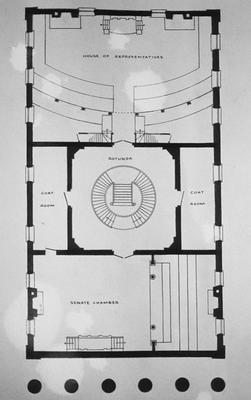 Old State House (Old State Capitol Building) - Note on slide: Second floor plan