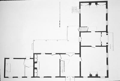 Taylor House (Mansion Museum) - Note on slide: First floor plan restored