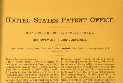 Improvement in Car Couplings Patent