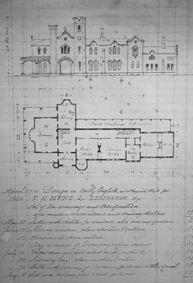Loudon House - Note on slide: Elevations, plan, specifications. A.J. Davis