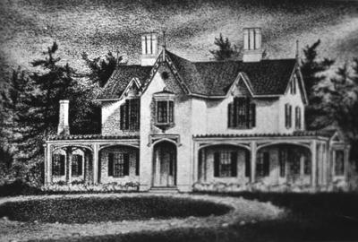 Elley Villa - Note on slide: Restored drawing by Clay Lancaster