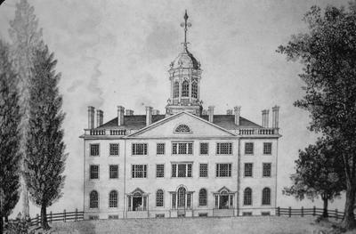 Transylvania University - Note on slide: Elevation by M. H. Jouett