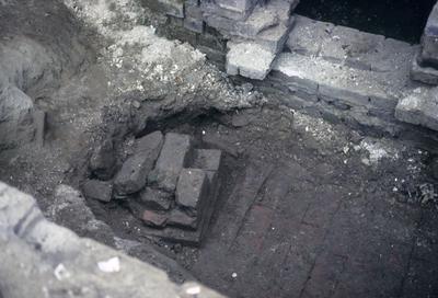 Liberty Hall - Note on slide: Stack of bricks. Excavated for door under kitchen