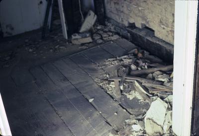 Liberty Hall - Note on slide: Ell and story floor over stairs looking south