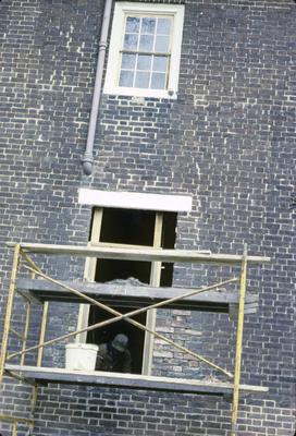 Liberty Hall - Note on slide: North wall or ell third window from west end