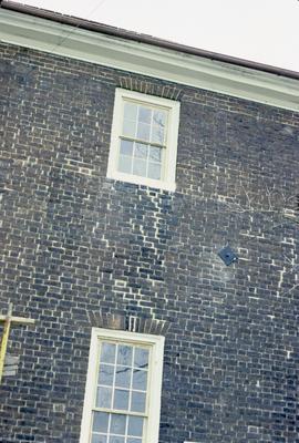 Liberty Hall - Note on slide: North wall of ell. Second window from west end