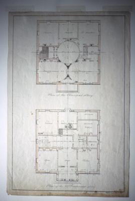 John Pope House - Note on slide: Floor plans. Latrobe's drawings. Library of Congress. Bill Scott Slide