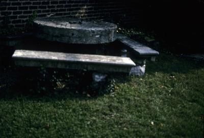 John Wesley Hunt House (Hunt - Morgan House) - Note on slide: Steps to office doorway. Bodley House garden