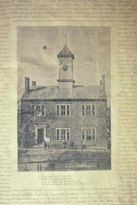 Second Courthouse - Note on slide: Robert Neild, Joel P. Williams. W.W. Stephenson notebook. Harrodsburg Historical Society