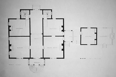 Mount Airy (A. Muldrow House) - Note on slide: First floor plan restored by Clay Lancaster