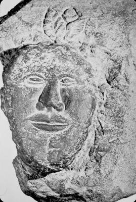 Face from Searsmont Massachusetts - Note on slide: Celt. B. Fell / Bronze Age in America