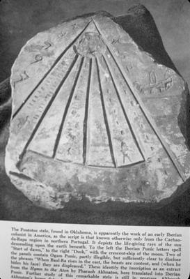 Pontotoc Stele - Note on slide: Iberian punic letters. Hymn to Aton. B. Fell / Bronze Age America