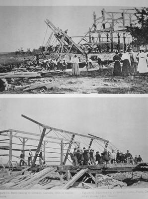 Barn Raising - Note on slide: Cummings / Framed Houses