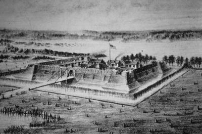 Fort Nelson - Note on slide: Sketch by Col. Durrett Filson Club 1885