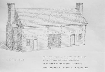 Dogtrot House - Note on slide: Drawing by Clay Lancaster