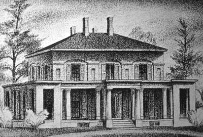 Jason B. Clay Villa - Note on slide: Restored drawing by Clay Lancaster