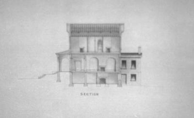 Villa for Robert Peter - Note on slide: Section. By T. Lewinski