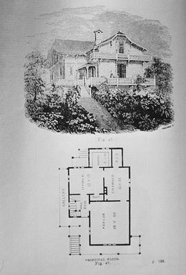 A Swiss Cottage Design - Note on slide: Design X. Downing / Country Houses