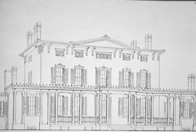 Judge George Woolley House - Note on slide: High Street. Sketch