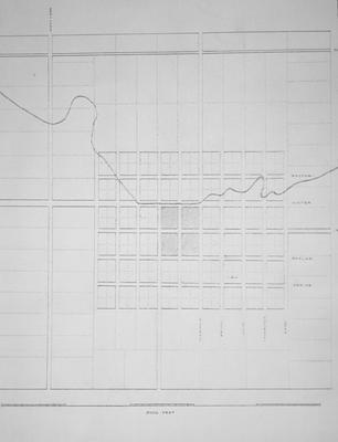 Plan of Harrodsburg - Note on slide: John Thomas 1787