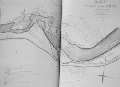 Map of Louisville - Note on slide: And Falls of the Ohio. Low water 1819. Thomas / Views of Louisville